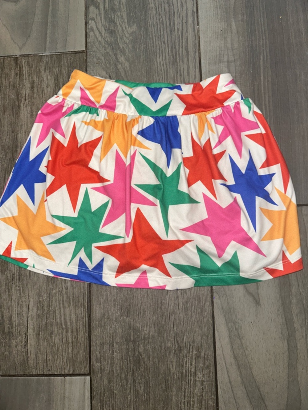 Hanna Andersson Active Star Colorful Skort Pull On Youth Girls Size 6-7 Stretchy
